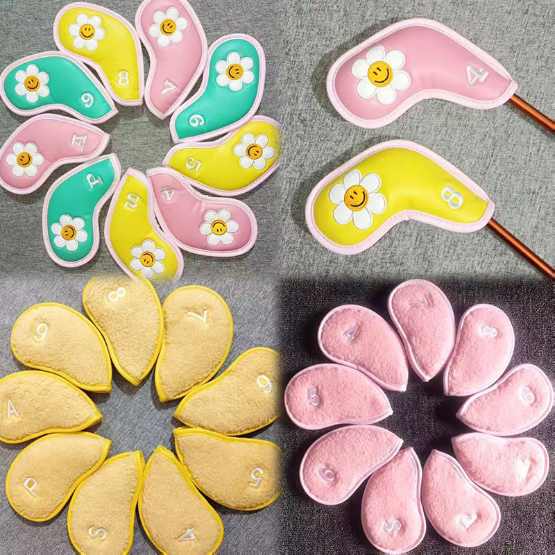 Golf Iron Cover PU สไตล์เรียบง่าย พร้อมฝาครอบเพิ่มการป้องกัน