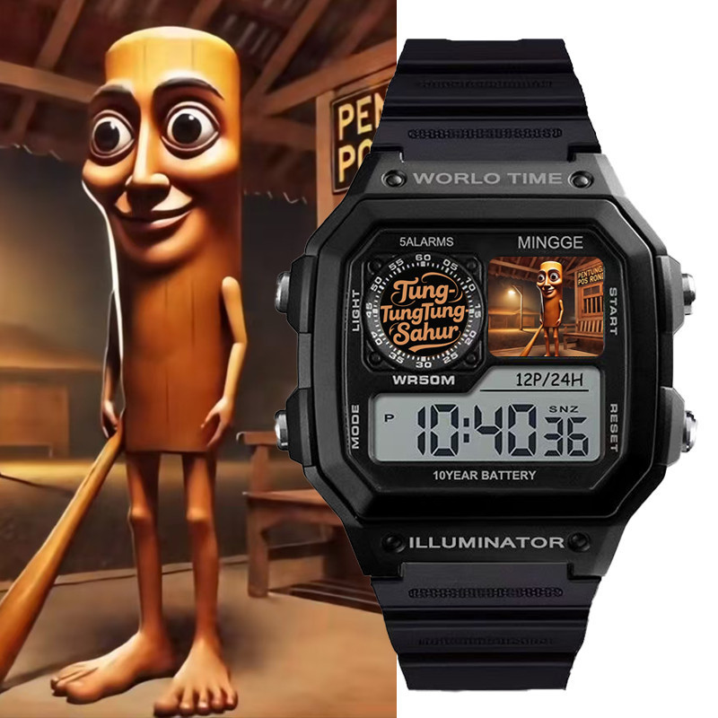 TungTungTungSahur นาฬิกา Prank นักเรียนนาฬิกาดิจิตอลเด็กของขวัญ