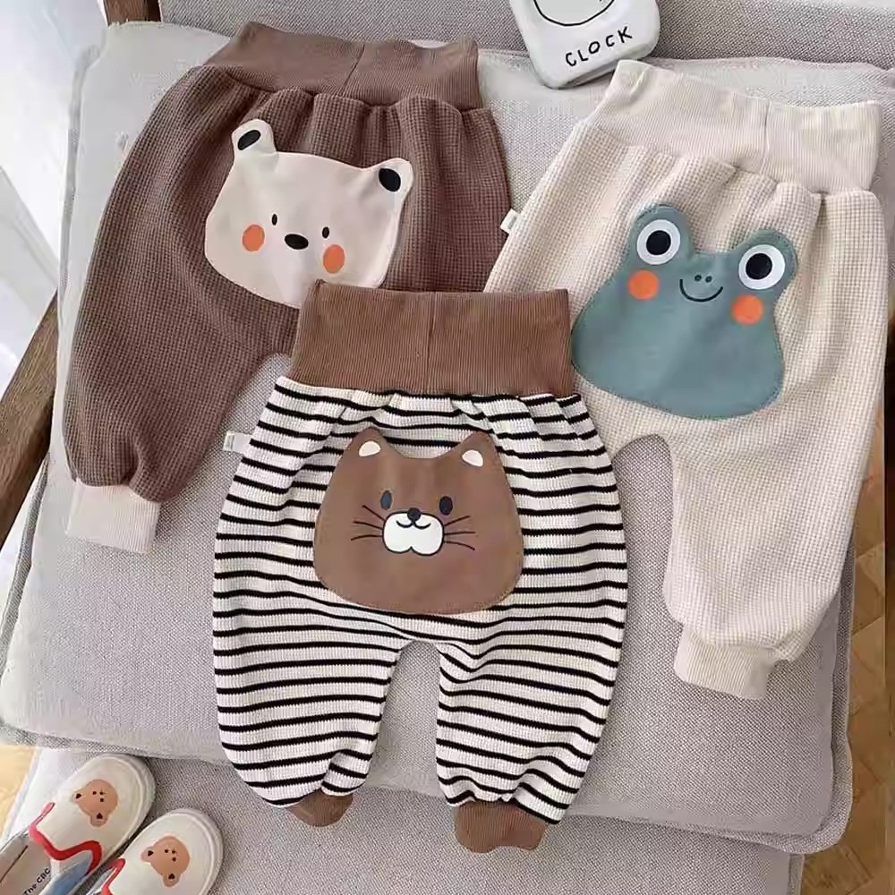 การ์ตูนเด็ก ยู นิสซ์ ใหญ่ หน้า กางเกง-ฤดูใบไม้ผลิฤดูใบไม้ร่วงเอวสูงกางเกงป้องกัน