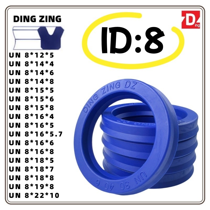 DING ZING DZ UN แหวนรูปตัว U สีน้ําเงิน 8 * 12/14/15/16/18/19/22 * 4/5/5/7/6/7/8/10