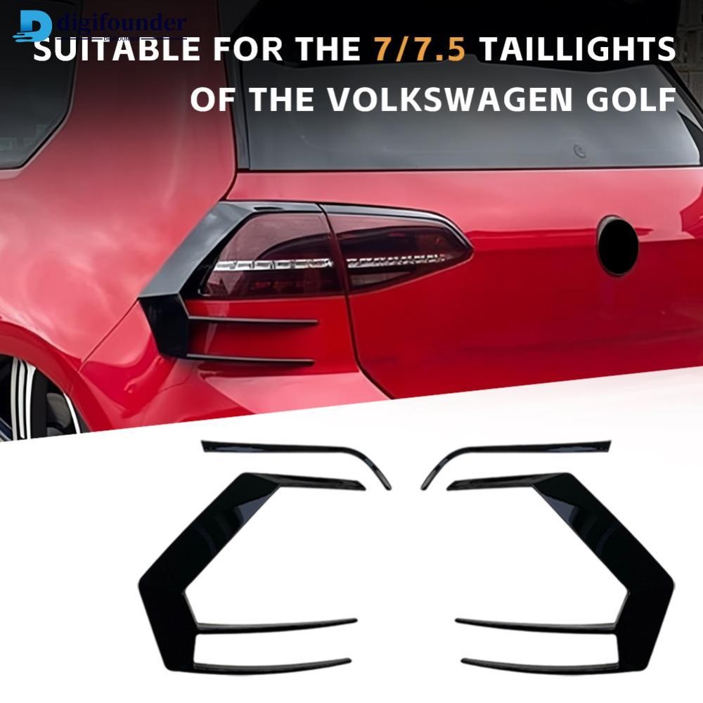 DIGIFOUNDER คู่รถด้านหลัง Splitter Canard ไฟท้ายด้านหลังสปอยเลอร์เบรคสําหรับ VW Golf 7 7.5 MK7 MK7.5