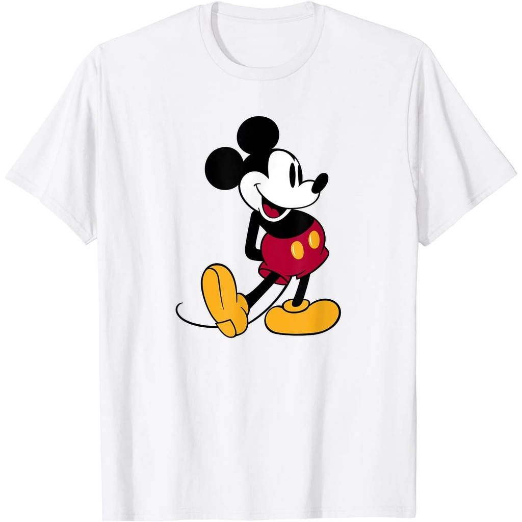 เสื้อยืด Disney Mickey Mouse Classic Pose นุ่ม หนา พรีเมี่ยม
