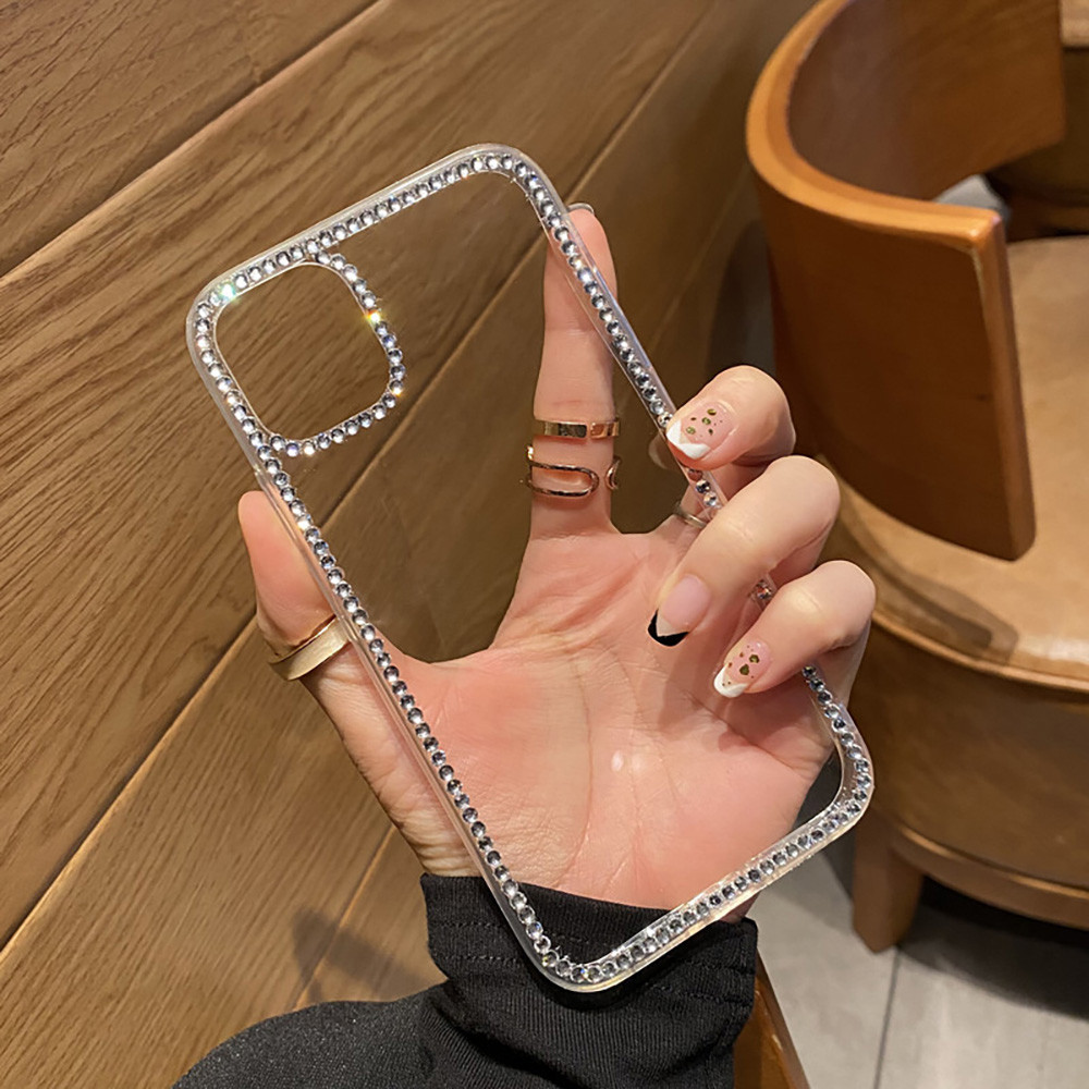 เคสโทรศัพท์ For iPhone 13 11 17 pro max Case iPhone 11 15 16 pro max 14 12 pro max 17 Air เพชร พร้อมเครื่องประดับ
