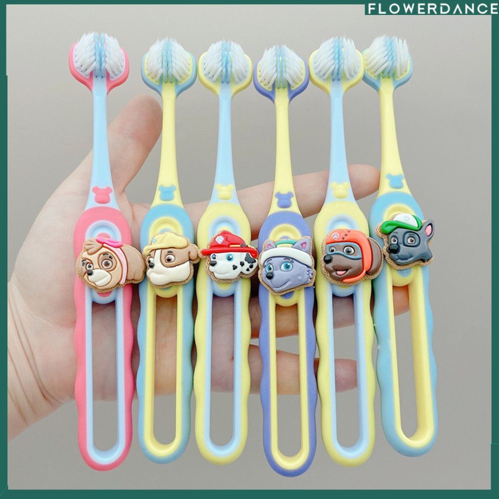 แปรงสีฟัน Paw Patrol สำหรับเด็ก 3 ด้าน 1/2/3 ชิ้น ขนแปรงนุ่ม แปรงสีฟันสำหรับเด็ก แปรงสีฟันพกพา ดูแลเหงือกและฟันให้สมบูรณ์ จัดส่งรวดเร็ว