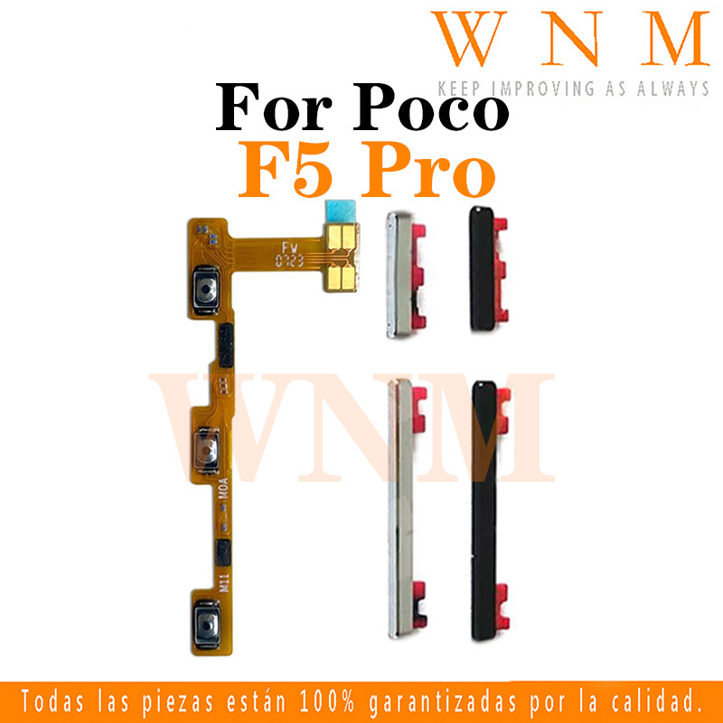 สําหรับ Poco F5 Pro Power ปุ่ม flex บน/ปิดปุ่มสวิทช์ด้านข้าง Key Volume Up Down Flex สายโทรศัพท์มือถือ Part
