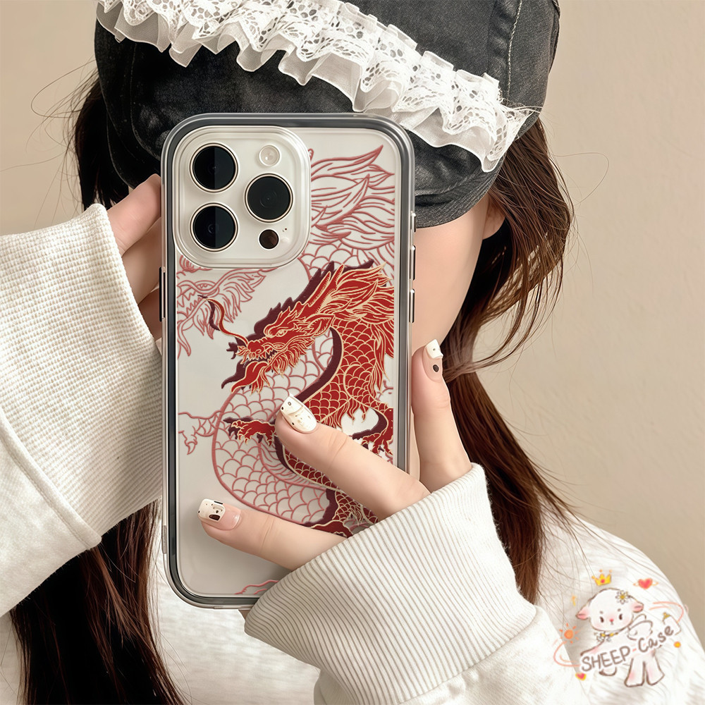 ✨ นี่ยม! ✨เคสการเปลี่ยนสีสองในหนึ่ง มังกรแดง พระบาทสมเด็จพระเจ้าอยู่หัว หล่อ สําหรับIPhone16 15 14 1