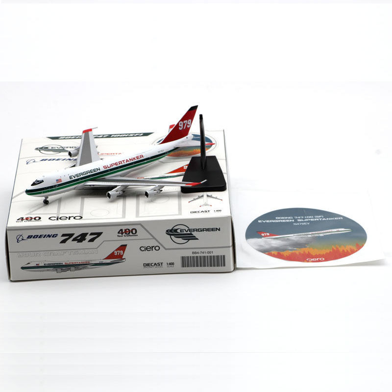 1: 400 BigBird American EVA เครื่องดับเพลิง B747-100SF N479EV เครื่องบินรุ่น