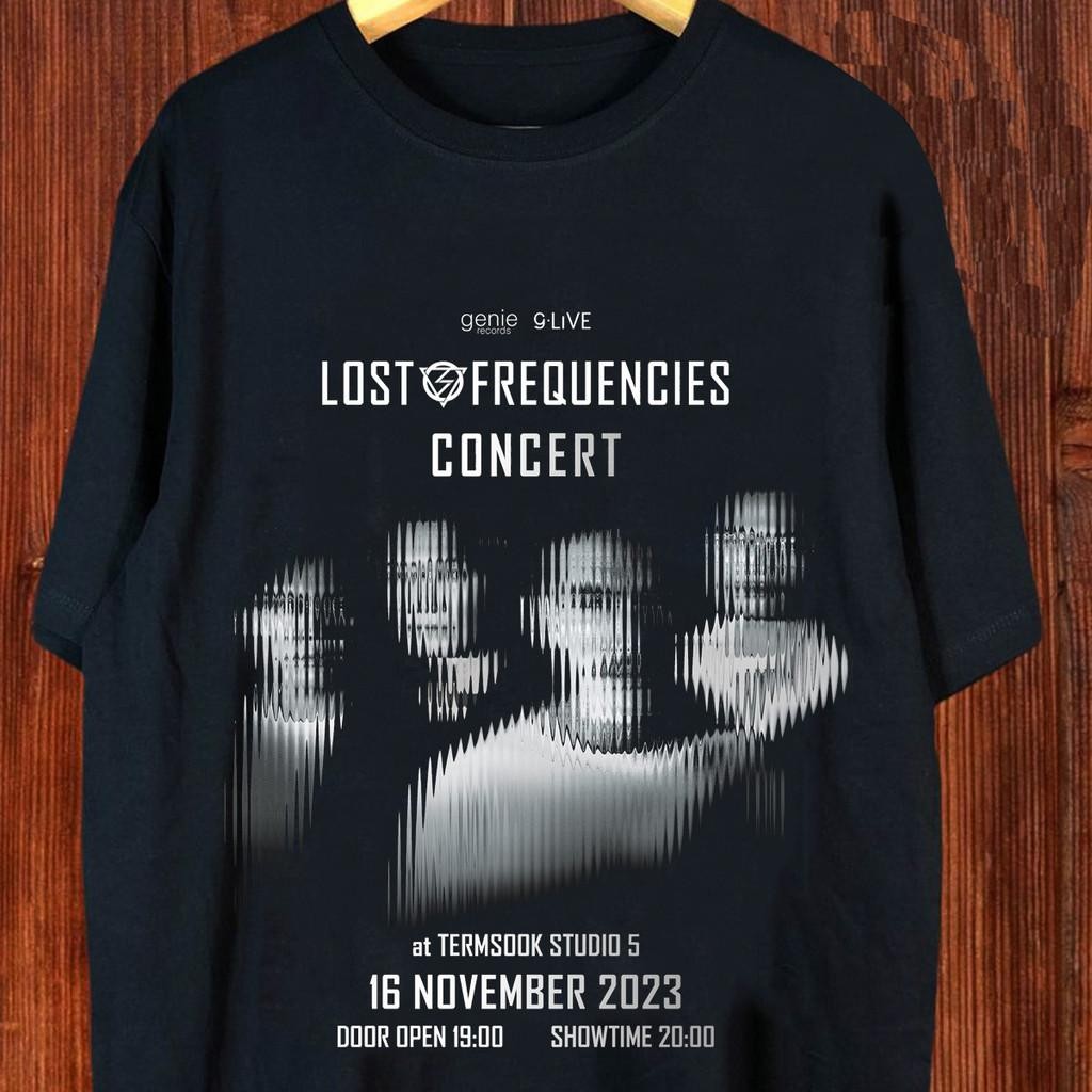 2025 เสื้อยืด LOMOSONIC LOST FREQUENCIES CONCERT สีดำ ผ้าคอตตอนแฟนคลับ ลายพิมพ์พิเศษ