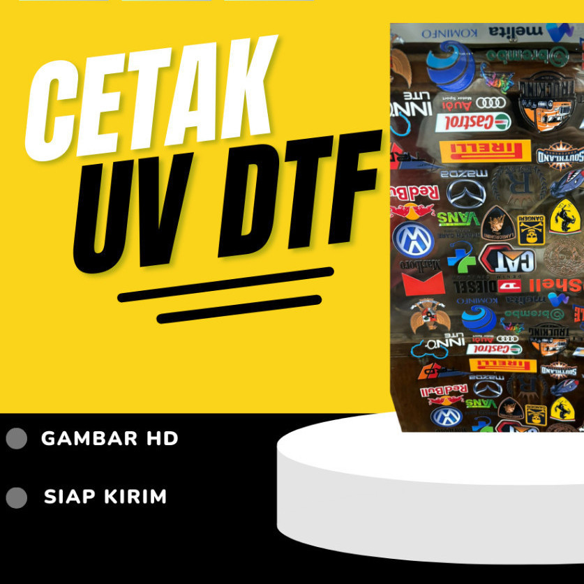 Print UV DTF Meter Stickers - Gloss Dry Decal + เคลือบเงาติดทนนานตลอดไป