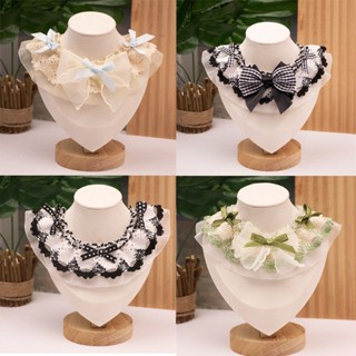 ผ้าพันคอสัตว์เลี้ยงแมวสุนัขผ้าพันคอน่ารักลูกไม้เจ้าหญิงแมวผ้…