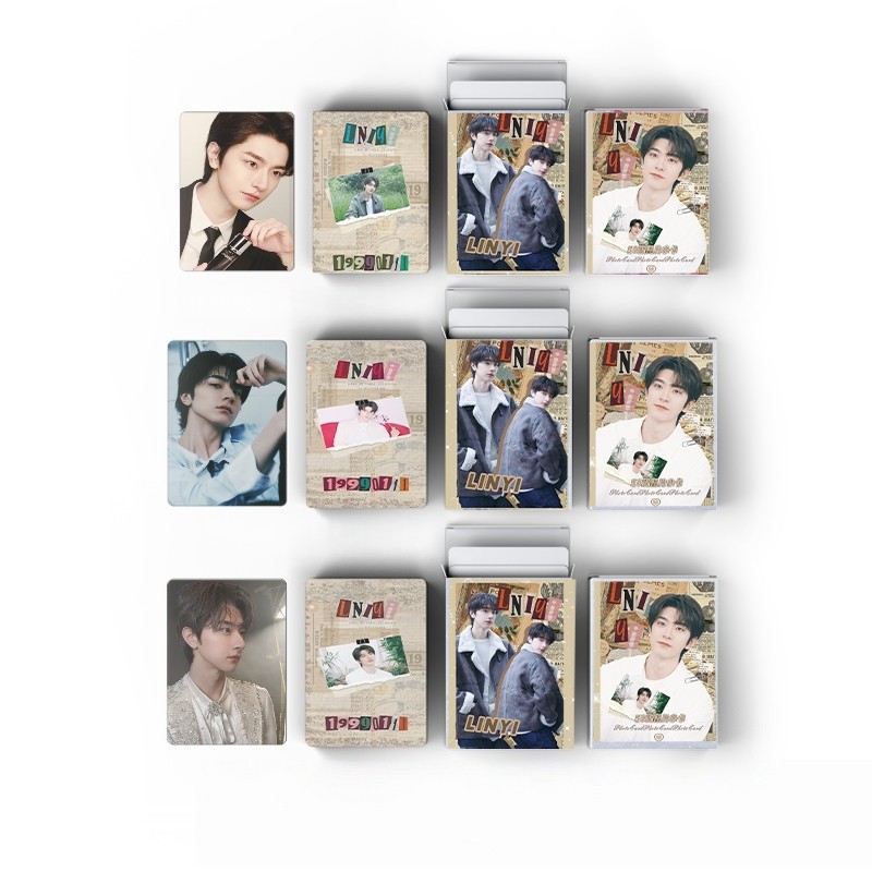 50-55pcs Chinese Drama Actor Lin Yi Hologram Laser Lomo cards Zhou Yiran Postcards Hua Chenyu Hologr