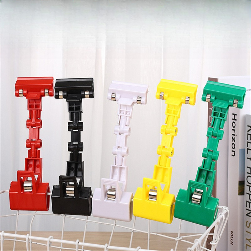 ที่หนีบป้ายราคา ที่หนีบป้ายอเนกประสงค์ แบบงอได้ สุ่มสี ขนาด 18.5*5.3 cm.