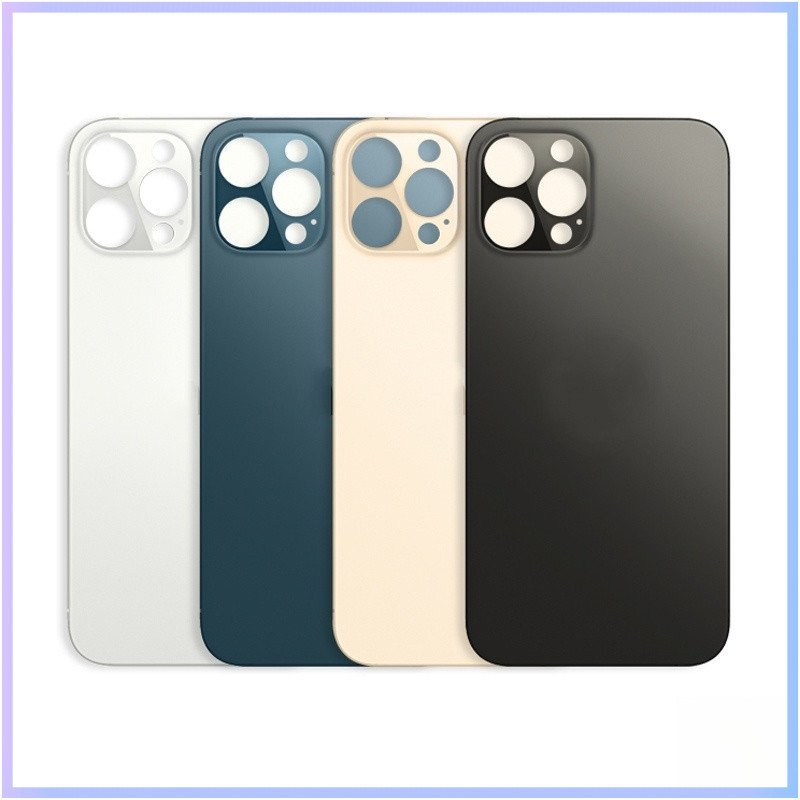 สําหรับ 12 Pro Max ฝาครอบแบตเตอรี่สําหรับ iPhone 12 Pro ฝาหลังแบตเตอรี่กระจกด้านหลังประตูกรณีเปลี่ยน