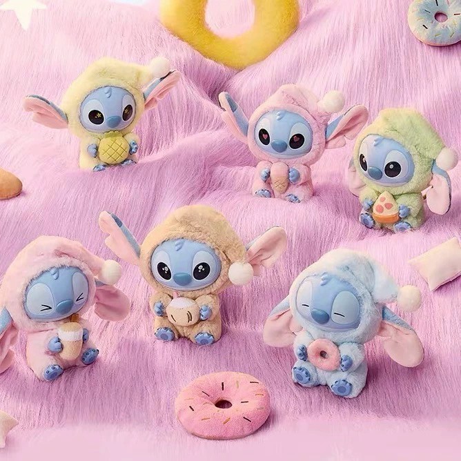 กล่องจุ่ม สติส พวงกุญแจตุ๊กตา Stitch Eat Something Befor Sleep งานเทียบ ตุ๊กตา ของเล่น น่ารัก พวงกุญ