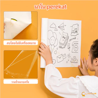LAKOE 3 เมตร ม้วนกระดาษระบายสียาว โปสเตอร์ระบายสียักษ์ DIY กระดาษระบายสีแผ่นใหญ่ ภาพระบายสี 6 ธีม