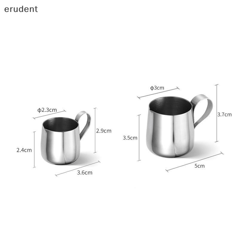 Erudent 304 สแตนเลสเหยือกนมชี้โถดอกไม้นมขนาดเล็กJiggerกาแฟเครื่องมือถ้วยเหยือกกาแฟนมFrothingเหยือกใหม่ - รูปที่ 3