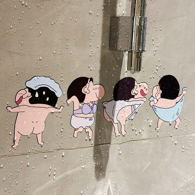 การ์ตูนการ์ตูนกระเบื้องสติกเกอร์ขนาดใหญ่ที่มีประสิทธิภาพสติ๊กเกอร์ติดผนังถังกันน้ํา