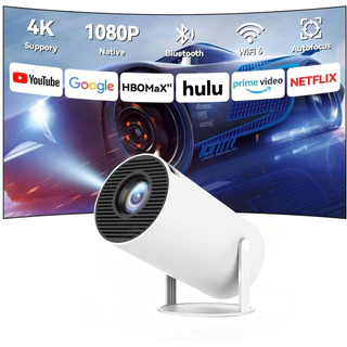 [อัปเกรดใหม่สำหรับปี 2026] โปรเจคเตอร์ 4K พร้อมระบบ Android 13.0 อินเทอร์เฟซ HDMIโปรเจคเตอร์ขนาดเล็กพกพาได้ รองรับการเชื่อมต่อสมาร์ทโฟน มี Bluetooth 5.2 และ Wi-Fi 6
