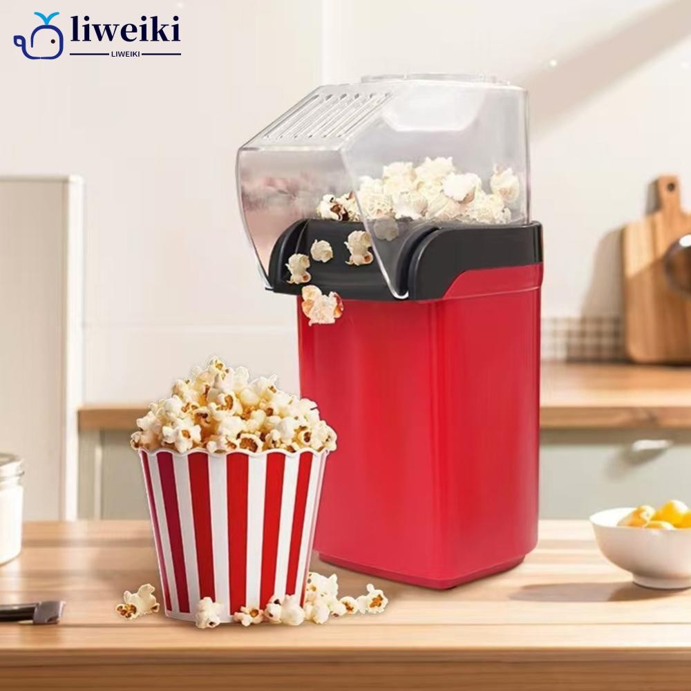 LIWEKI Hot air Popcorn makerr EU/US/UK Oil-Free Family Fun ฝาปิดโปร่งใส Popcorn Maker Party Home Kit
