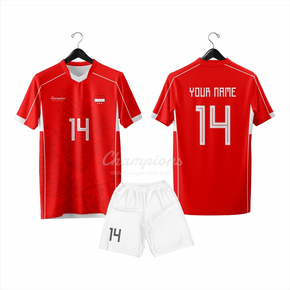 INDONESIAN NATIONAL TEAM VOLLEYBALL JERSEY SEA V LEAGUE 2025 สามารถขอชื่อและหมายเลขได้