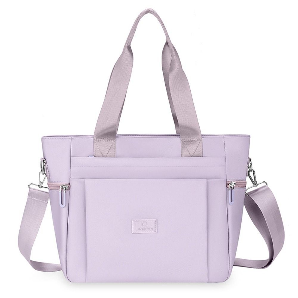 SANAVALA กระเป๋าโท้ต Oxford สำหรับเดินทางและช้อปปิ้ง ทรงสี่เหลี่ยม ความจุมาก สไตล์เกาหลี กระเป๋าสะพายอเนกประสงค์สำหรับผู้หญิง - รูปที่ 6