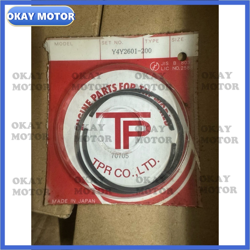 แหวนลูกสูบ Yamaha RXK 100% TP ( STD - 200) 58.00mm-60.00mm Y4Y2 RX-K 135 RXK135 4Y2