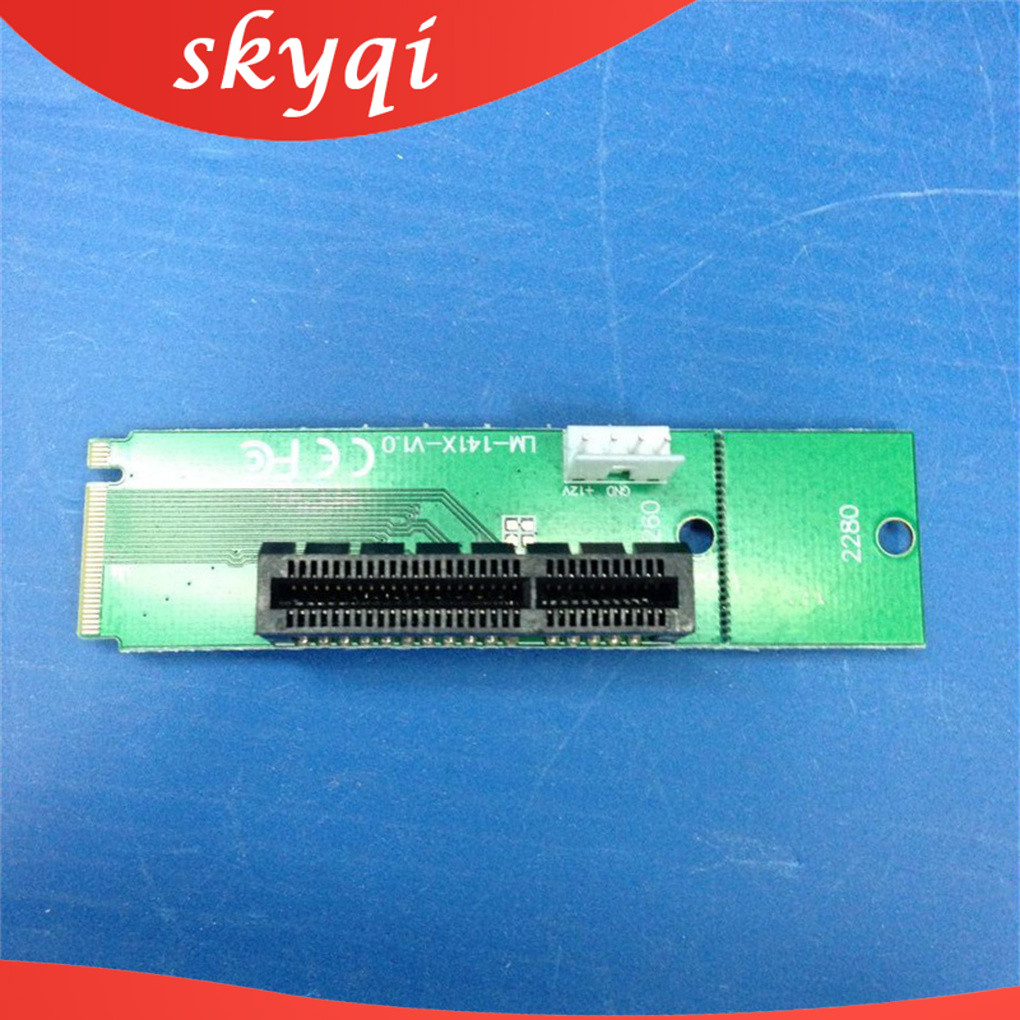 M.2 M-Key to PCI-E 4x 1x Riser Interface Floppy Power Drive Adaptor Disk Extension ฟรี Hard Converte