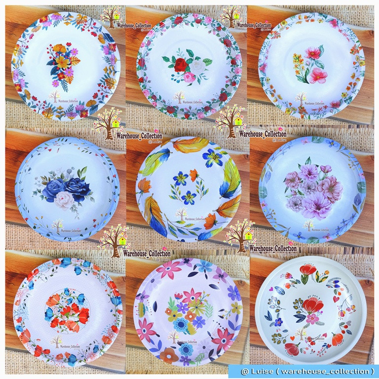 20 ซม./22 ซม. FLOWER CONCUNTED ZINC PLATE/ENAMEL CONQUER PLATE/ DEC FLOWER LAYER PAN