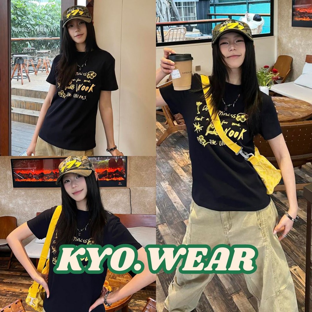 KYO 🌸 เสื้อเกาหลี ผู้หญิง เสื้อยืด 