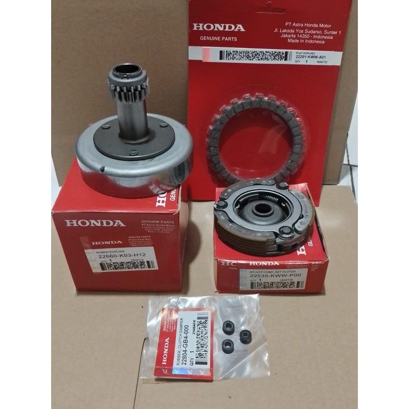 แพ็คเกจเบลล์, Double Pad Assy, แผ่นคลัช Honda Revo F1 Injection Bonus DOUBLE RUBBER