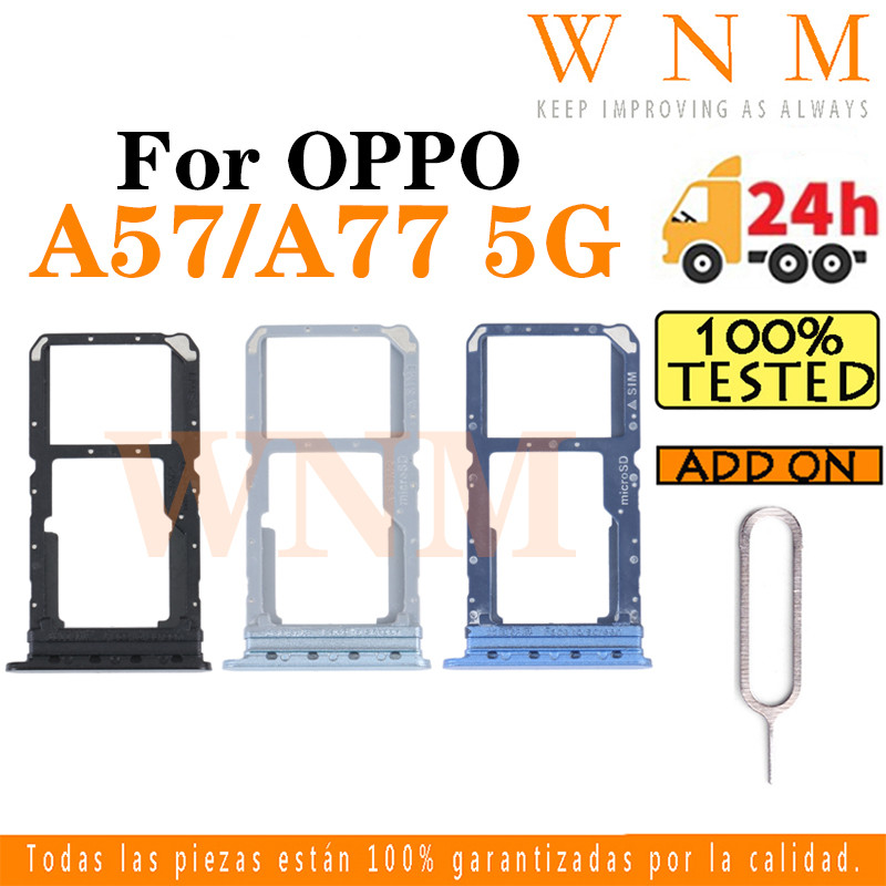 สําหรับOPPO A57 A77 5G 2022 ซิมการ์ดถาดซิมการ์ดช่องใส่การ์ดผู้ถือบัตรReader SDสล็อตอะแดปเตอร์อะไหล่