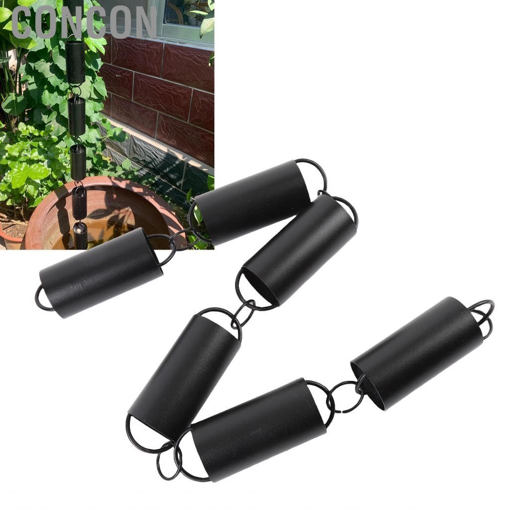 [Ready Stock] Concon ห่วงโซ่ฝนน้ำฝนจับน้ำฝนและ diverter 1m/3.28ft อลูมิเนียมทรงกระบอกตกแต่งสำหรับลานสวนนอกสวนเพื่อแทนที่รางน้ำหลังคา downspout