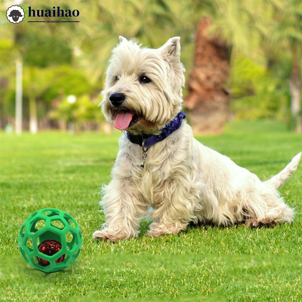 HUAIHAO 13.5 ซม.สุนัข Interactive Ball Hollow TPR กัดทน Chew Teething Balls Chewing Molar ของเล่นสําหรับ Midium สุนัขขนาดใหญ่ M7U3