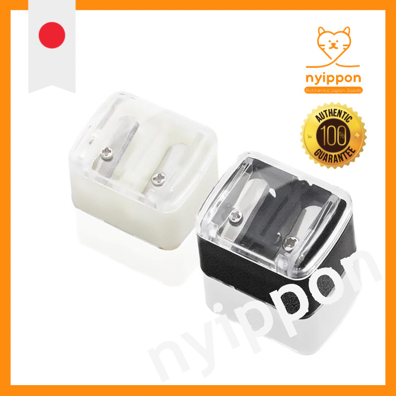 Eyebrow Pencil Sharpener Eyeliner Sharpener Black + White 2-Hole Design Eyebrow Tool Eyebrow Pencil 