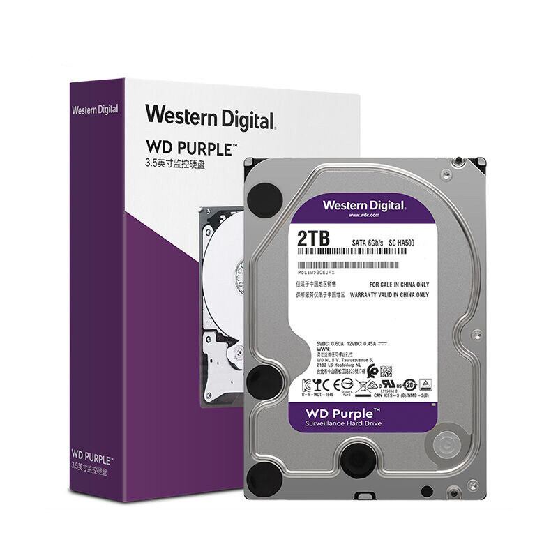 WD/Western Data Purple Disk 1T 2T 4T 6T 8TB12cm Desktop Hard Disk 5400 Rpm Hard