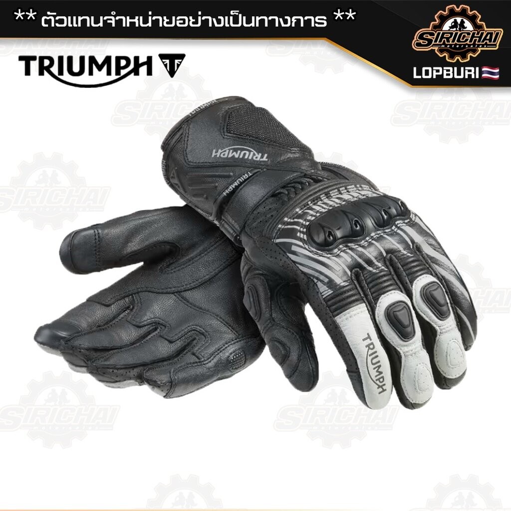 ถุงมือมอเตอร์ไซค์ ถุงมือ Triumph ARENA GLOVE BLACK / GREY MGVS25515