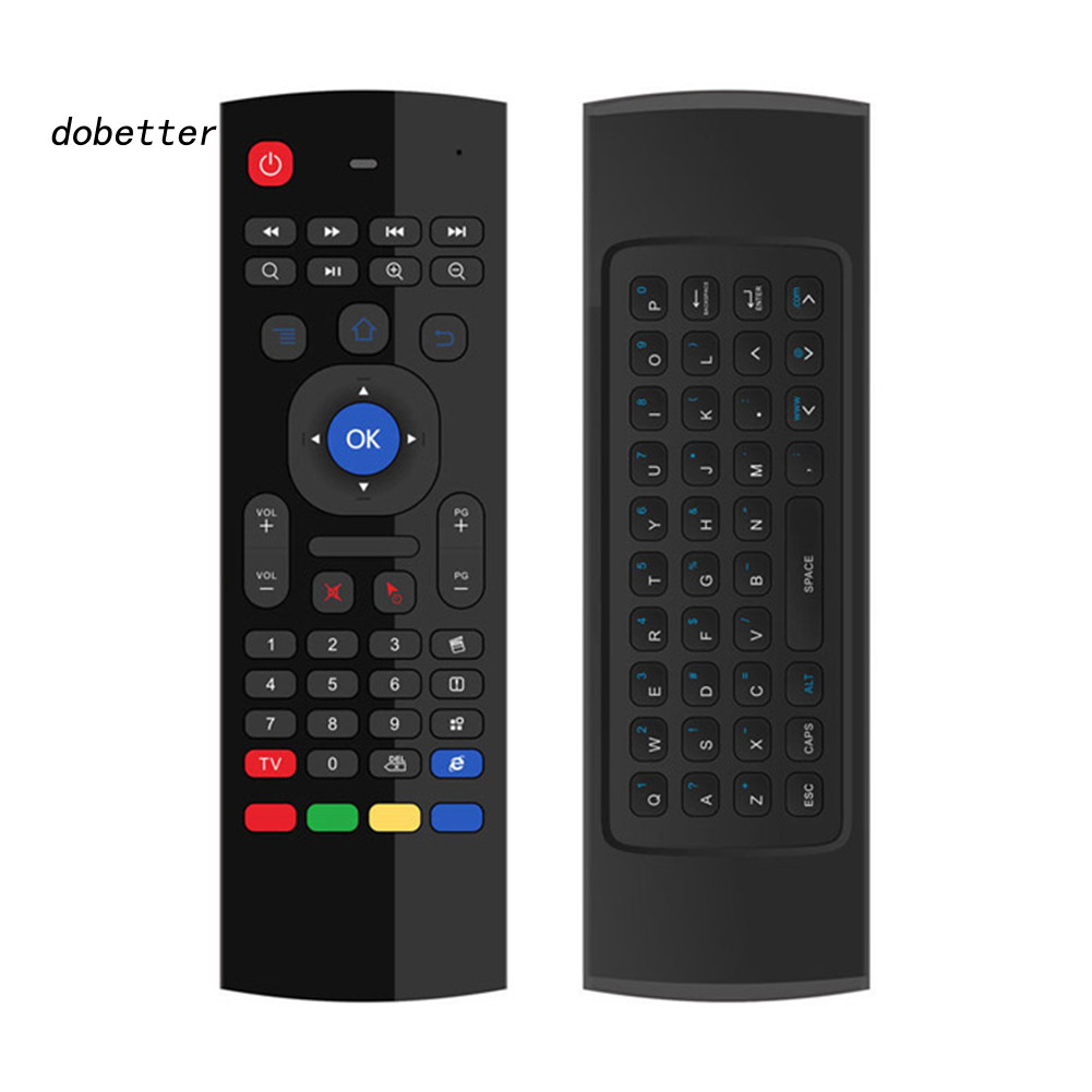 <Dobetter> MX3 24G รีโมทคอนโทรลไร้สาย Air Mouse คีย์บอร์ดสําหรับ X96 H96 Android TV Box