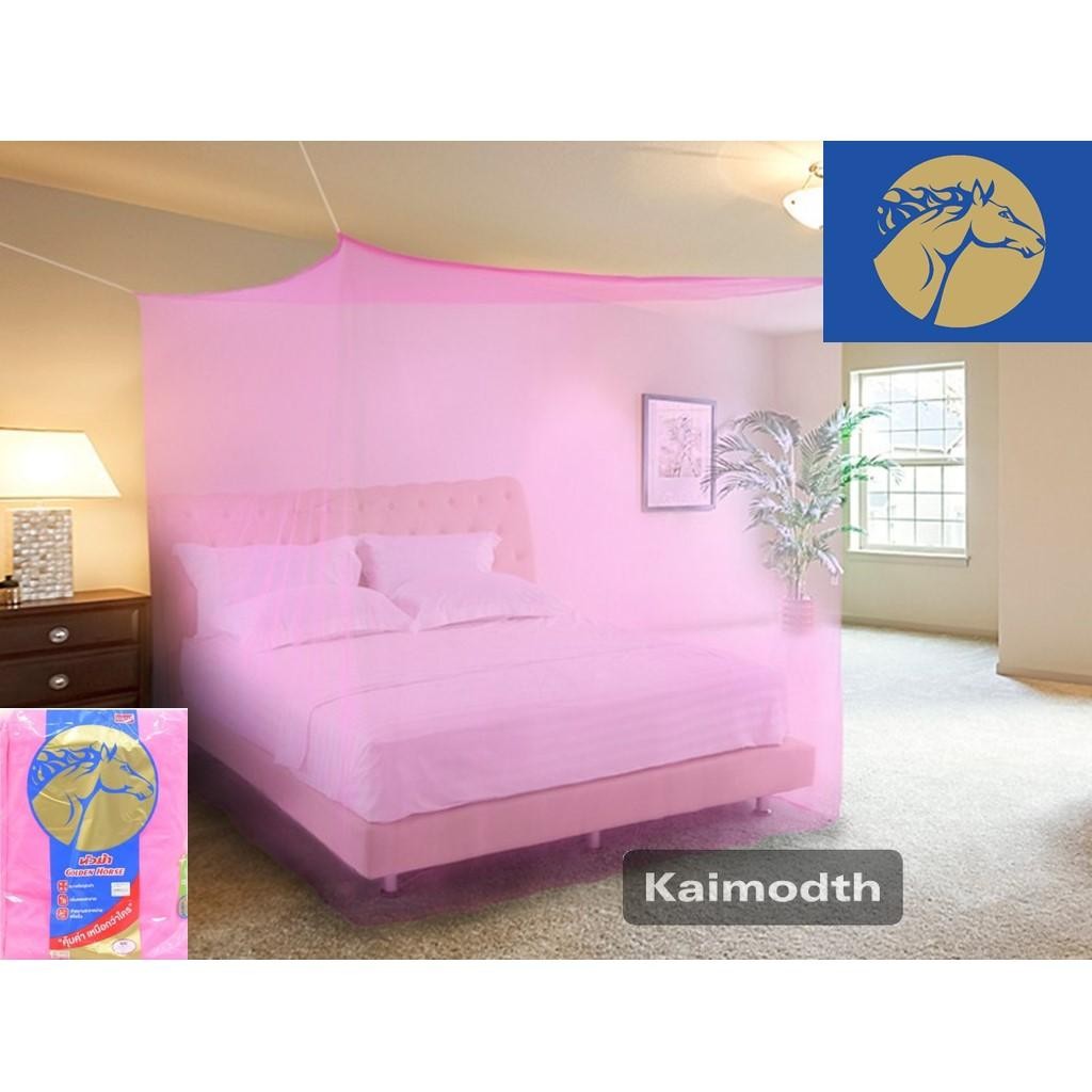 มุ้ง 5 ฟุต มุ้งกาง 4 หู ตราหัวม้า🏠 มุ้งแขวน มุ้งกันยุง มุ้งไนล่อน มุ้งเหลี่ยม🐠 ผ้าเกล็ดปลา km99 - รูปที่ 2