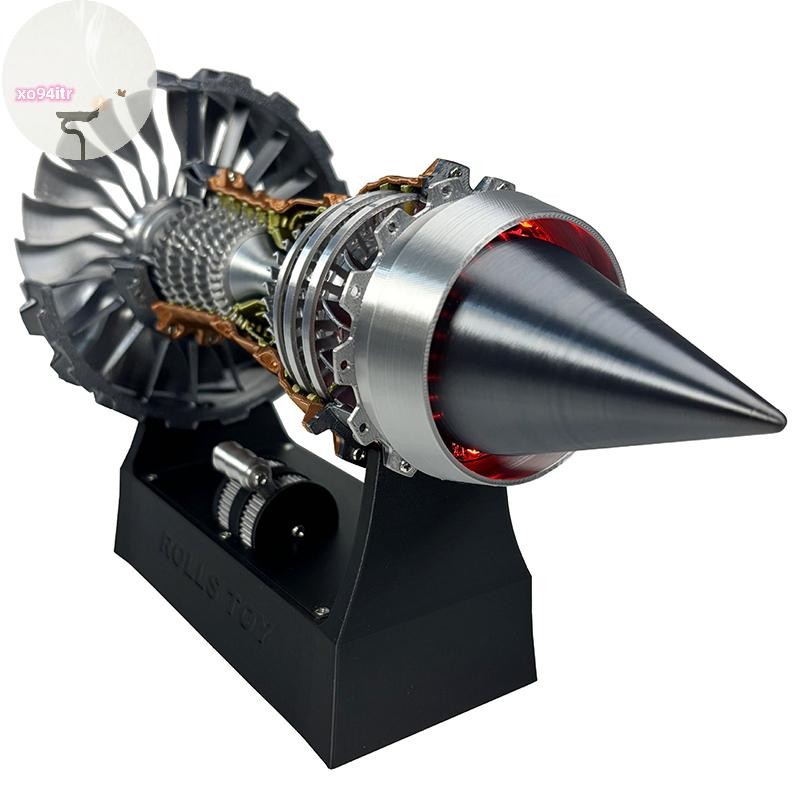 XOITR TR900 เครื่องบิน Turbofan เครื่องยนต์ไฟฟ้าจําลอง Jet Turbojet เครื่องยนต์ DIY ชุดเครื่องประดับ