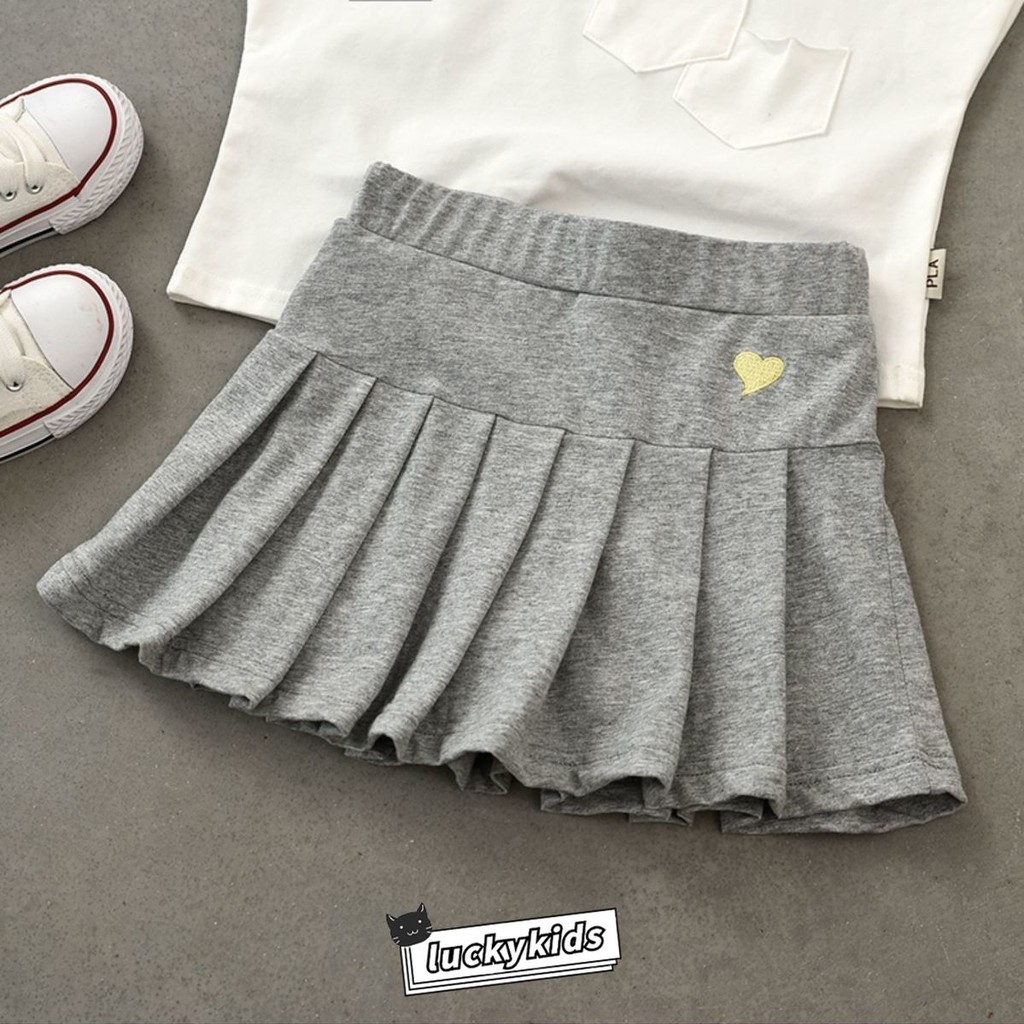 กระโปรงจีบและกางเกงสำหรับเด็กสไตล์เกาหลี เหมาะสำหรับฤดูร้อน - รูปที่ 4