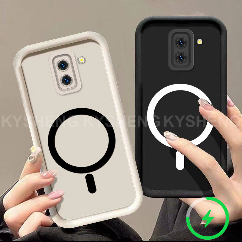 เคสสําหรับ Samsung J6 Prime J6 PLUS 2018 เคสโทรศัพท์ชาร์จแม่เหล็ก Simple anti drop ถุงลมนิรภัยซิลิโคน TPU soft shell 012