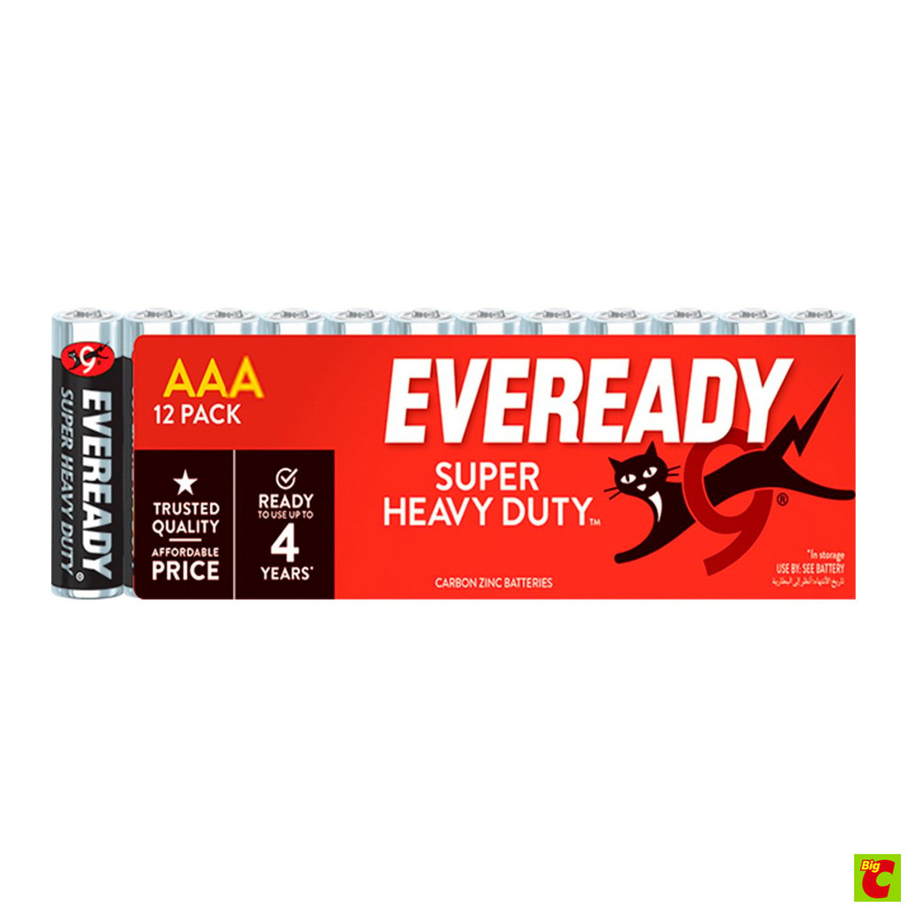 เอเวอเรดี้ ถ่านคาร์บอนซิงค์ รุ่น 1215 ขนาด AAA x 12 ก้อน