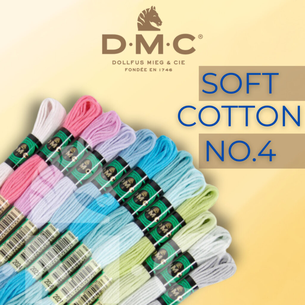 DMC Soft Embroidery Cotton ไหมปัก No.4 10m | ไหมปักฝรั่งเศส ไม่ต้องแยกเส้น (ราคาต่อไจ) Made in France 🇫🇷