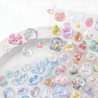 Creative Candy Ghost กระต่าย Drop 3D บรรเทาสติกเกอร์ Scrapbooking DIY ไดอารี่เครื่องเขียนสติกเกอร์ตกแต่งน่ารักความงามสติกเกอร์