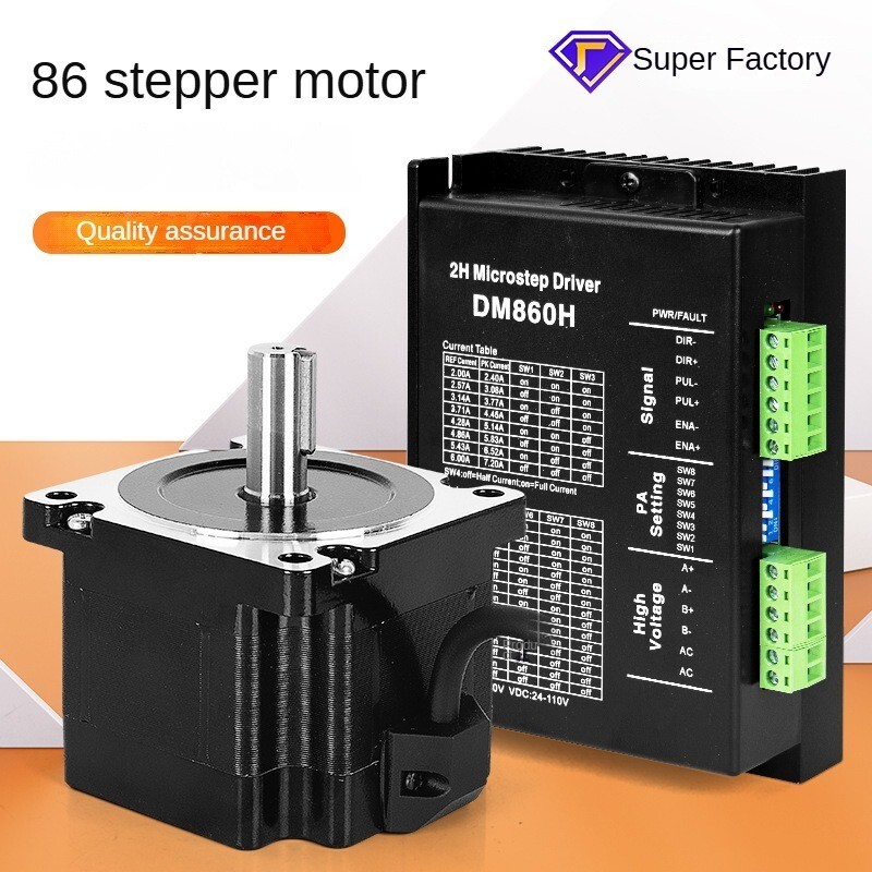 NEMA34 Stepper Motor TwoPhase Hybrid 86 Motor Driver Set Strong Distance Micro Motor