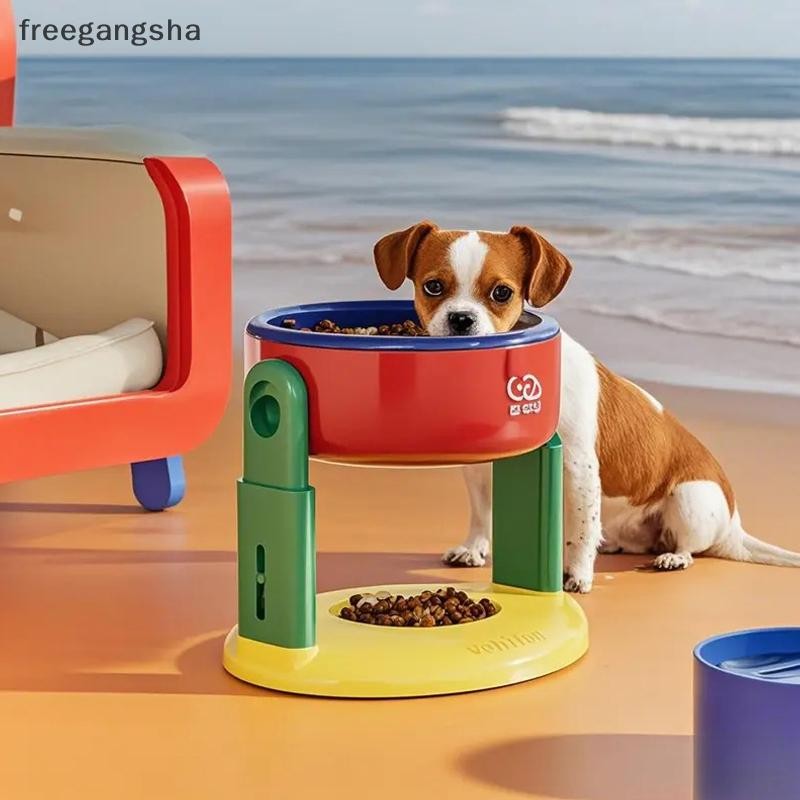 [FREG] ยกถ้วยดูดชามสัตว์เลี้ยงปรับความสูง 3 ระดับป้องกันกระดูกสันหลังส่วนคอชามสัตว์เลี้ยงลื่นสูงชามอ