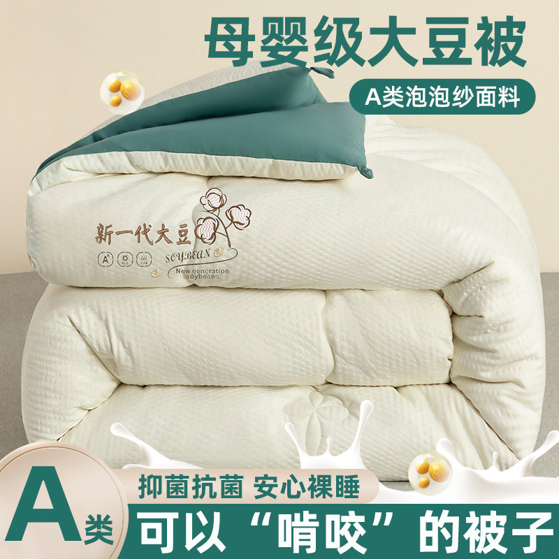 Class A Soy Fiber Quilt หนาผ้านวมฤดูหนาวที่อบอุ่นนักเรียนฤดูใบไม้ผลิฤดูใบไม้ร่วงผ้านวมฤดูหนาวผ้านวม 