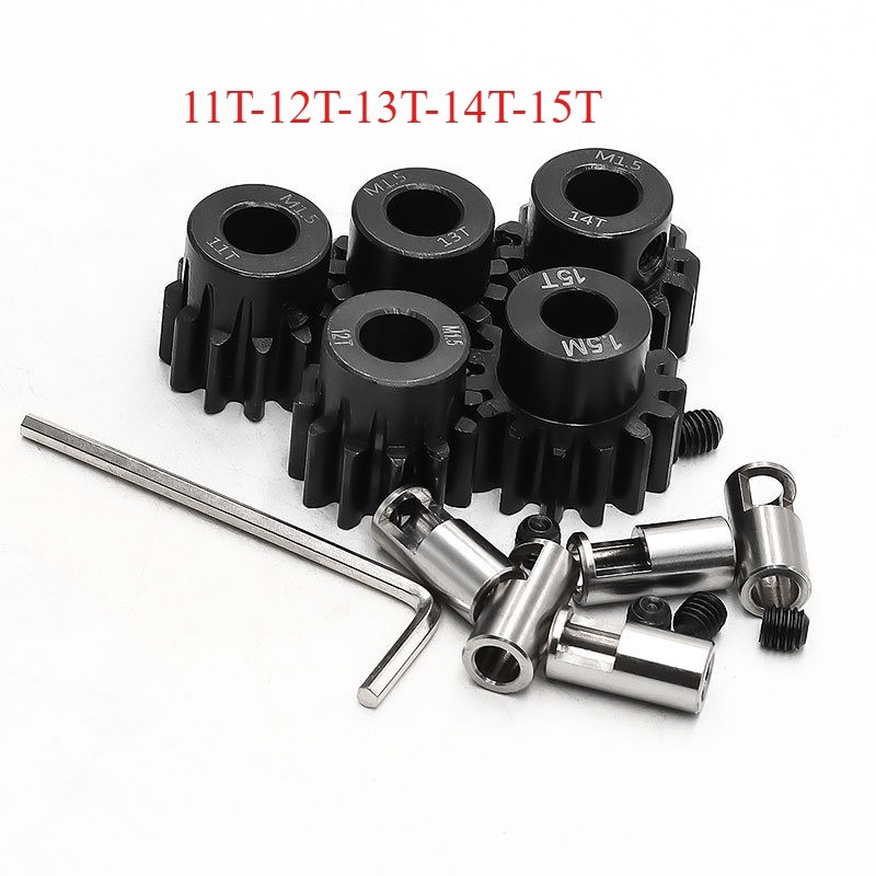 5pcs 1.5M มอเตอร์เกียร์เหล็ก 8 มม.11T 14T 15T 16T 21T 26T 28T 30T สําหรับ TRXS X-MAXX XRT RC รถอะไหล
