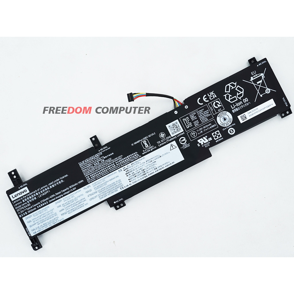 แบตเตอรี่โน๊ตบุ๊ค (แท้) L21M3PF1 L21D3PF0 L21M3PF0 L21L3PF0 สำหรับ LENOVO Ideapad 1-14IGL7 1-14IJL7 