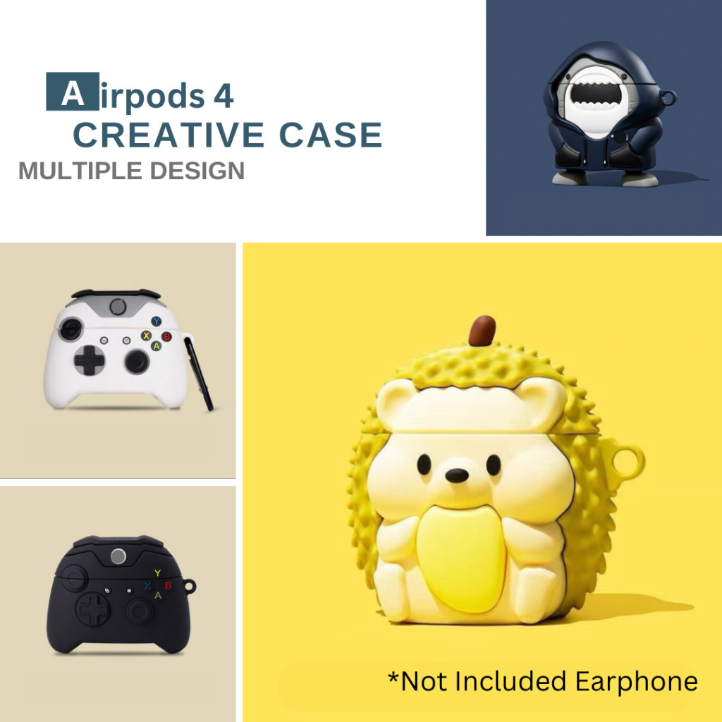 เคสลายการ์ตูน Airpod 4 (2024) | ปลอกการ์ตูน Airpod 4 | ปกการ์ตูน 4 รุ่น